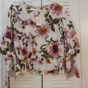 ⚘ GUESS - Floral Pink & White